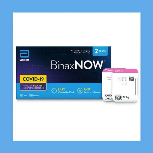 BinaxNOW rapid test kit from Exam Room & Diagnostics.